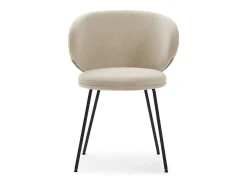 Pack de 2 sillas modelo Rebeca tapizado textil beige, 77.5cm(alto) 58cm(ancho) 59.5cm(larg