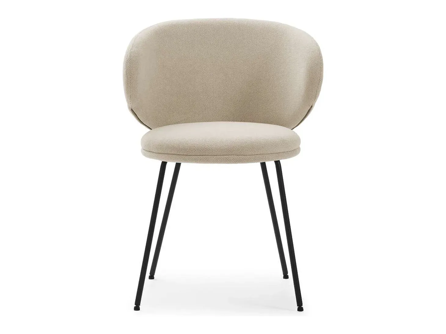 Pack de 2 sillas modelo Rebeca tapizado textil beige, 77.5cm(alto) 58cm(ancho) 59.5cm(larg