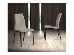 Pack de 4 sillas modelo TANIA acabado tela beige claro, 43 x 58 x 94cm (largo x ancho x al