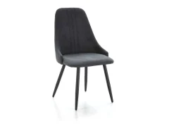Pack de 4 sillas para cocina o comedor Izan tapizado textil gris oscuro, 91cm(alto) 50cm(a