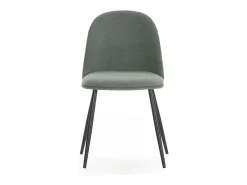 Pack de 4 sillas para cocina o comedor Dalila tapizado textil verde, 48/80cm(alto) 49.5cm(