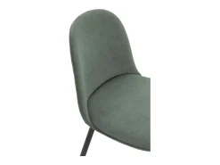 Pack de 4 sillas para cocina o comedor Dalila tapizado textil verde, 48/80cm(alto) 49.5cm(