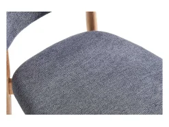 Pack de 2 sillas para cocina o comedor Vera tapizado textil gris/natural,79cm(alto) 48cm(a
