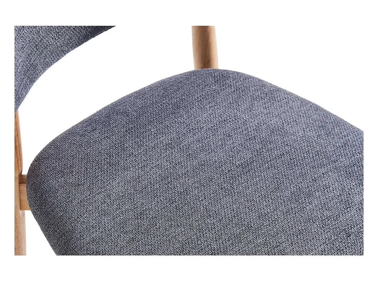 Pack de 2 sillas para cocina o comedor Vera tapizado textil gris/natural,79cm(alto) 48cm(a