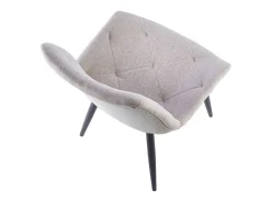 Pack de 4 sillas para cocina o comedor Marlene tapizado textil beige/negro, 85 cm(alto)53