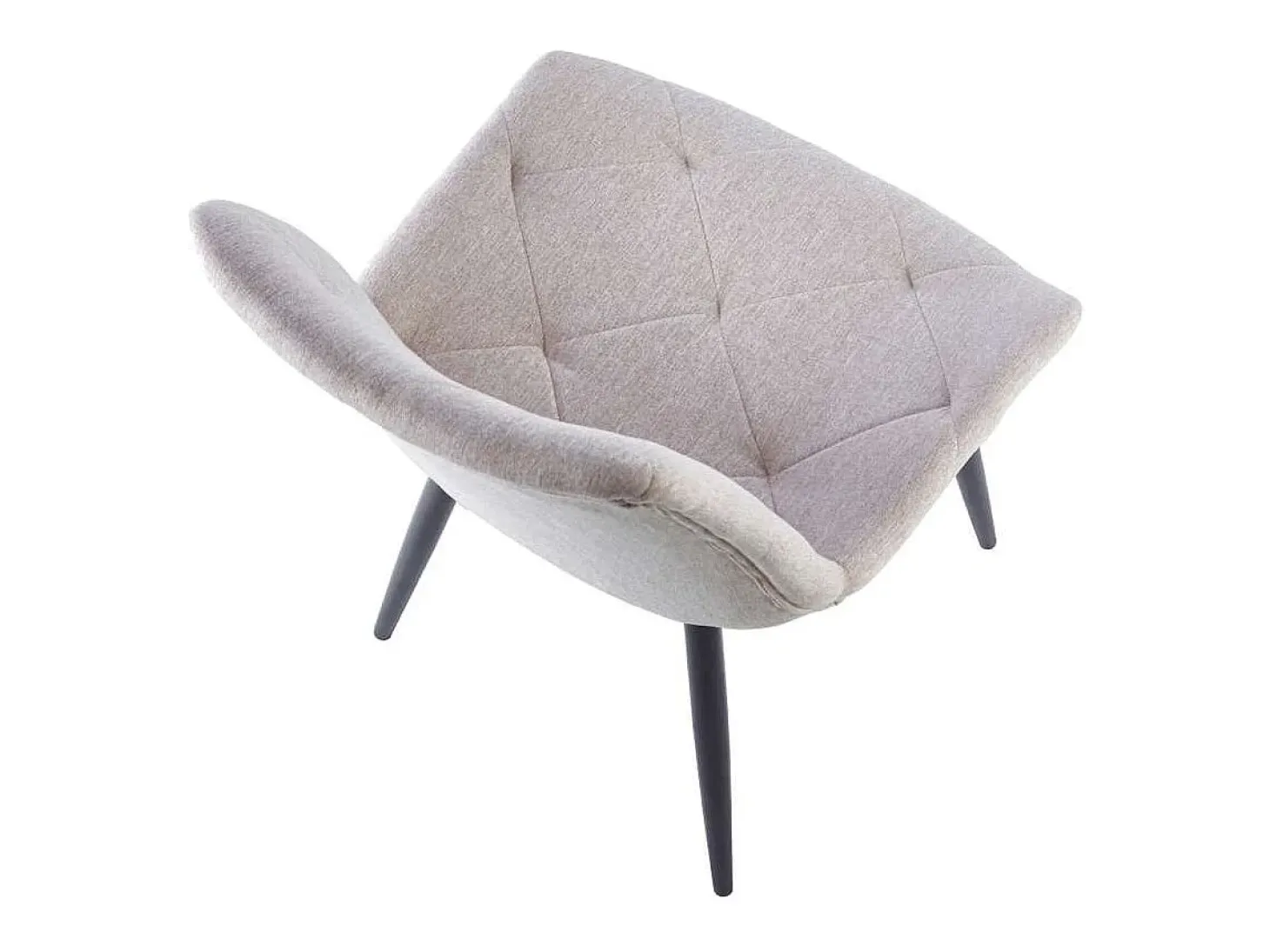 Pack de 4 sillas para cocina o comedor Marlene tapizado textil beige/negro, 85 cm(alto)53