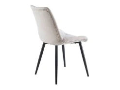 Pack de 4 sillas para cocina o comedor Marlene tapizado textil beige/negro, 85 cm(alto)53