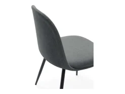 Pack de 4 sillas para cocina o comedor Dalila tapizado textil gris oscuro, 48/80cm(alto) 4