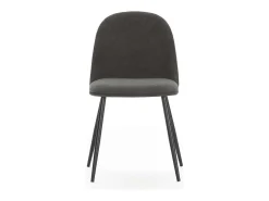 Pack de 4 sillas para cocina o comedor Dalila tapizado textil gris oscuro, 48/80cm(alto) 4