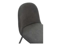 Pack de 4 sillas para cocina o comedor Dalila tapizado textil gris oscuro, 48/80cm(alto) 4