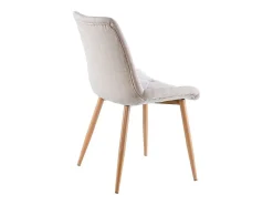 Pack de 4 sillas para cocina o comedor Marlene tapizado textil beige/roble, 85 cm(alto)53