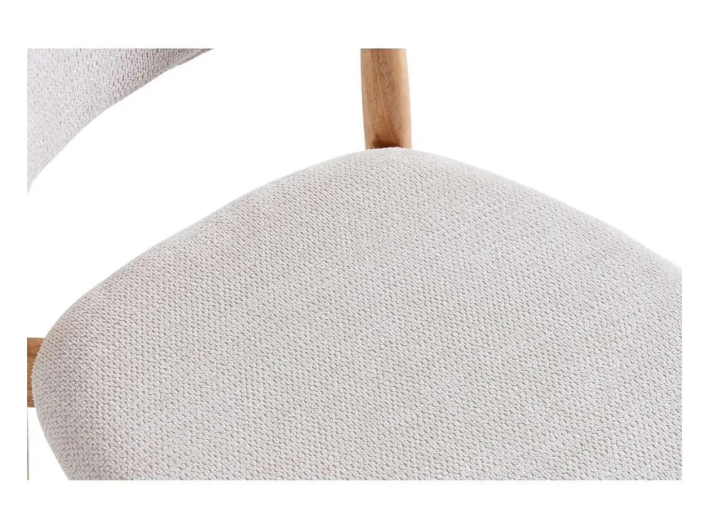 Pack de 2 sillas para cocina o comedor Vera tapizado textil beige/natural,79cm(alto) 48cm(