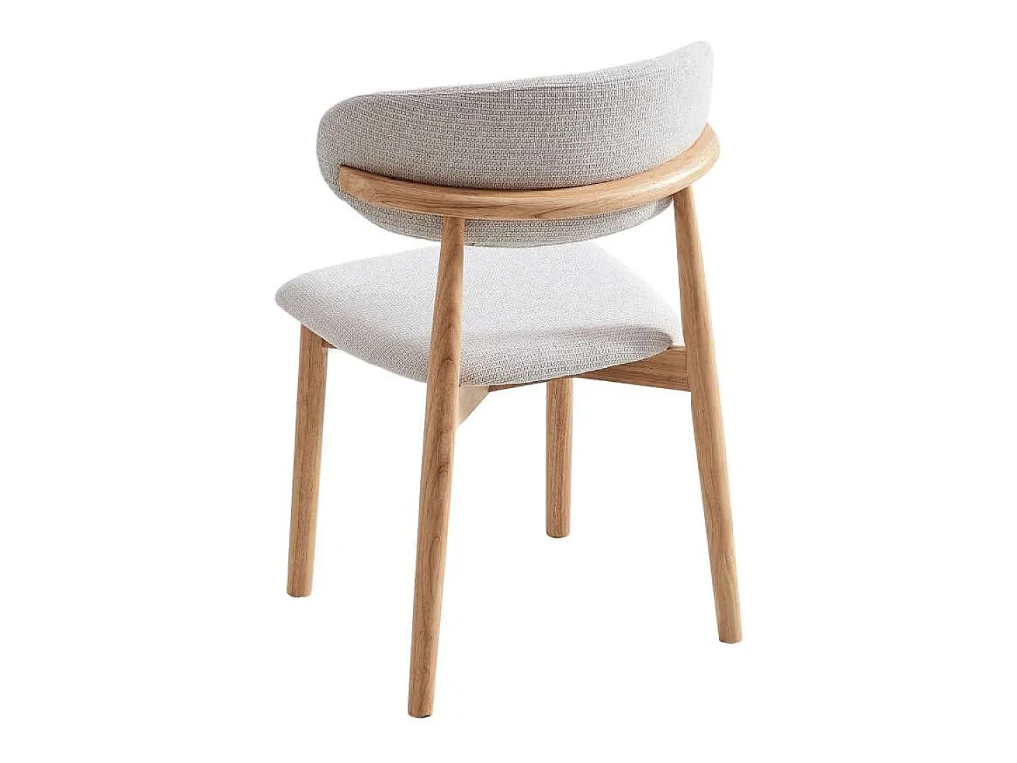 Pack de 2 sillas para cocina o comedor Vera tapizado textil beige/natural,79cm(alto) 48cm(