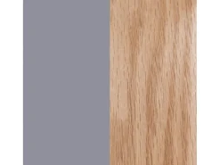 Pack de 4 Sillas para Comedor, Cocina o Salón – Simil Piel Gris y Madera, Medidas: 48 cm x 45 cm x 84 cm.