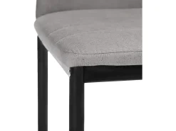Pack de 6 Sillas Tapizadas para Comedor/Salón – Marengo y Patas Negras en Aluminio, Dimensiones: 40 cm x 42 cm x 96 Cm
