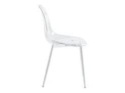 Pack de 4 sillas Telma respaldo alto transparente 85x46,5x50 cm Adec