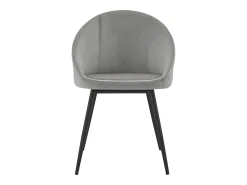 Pack de 2 sillas vintage de terciopelo gris DIANE