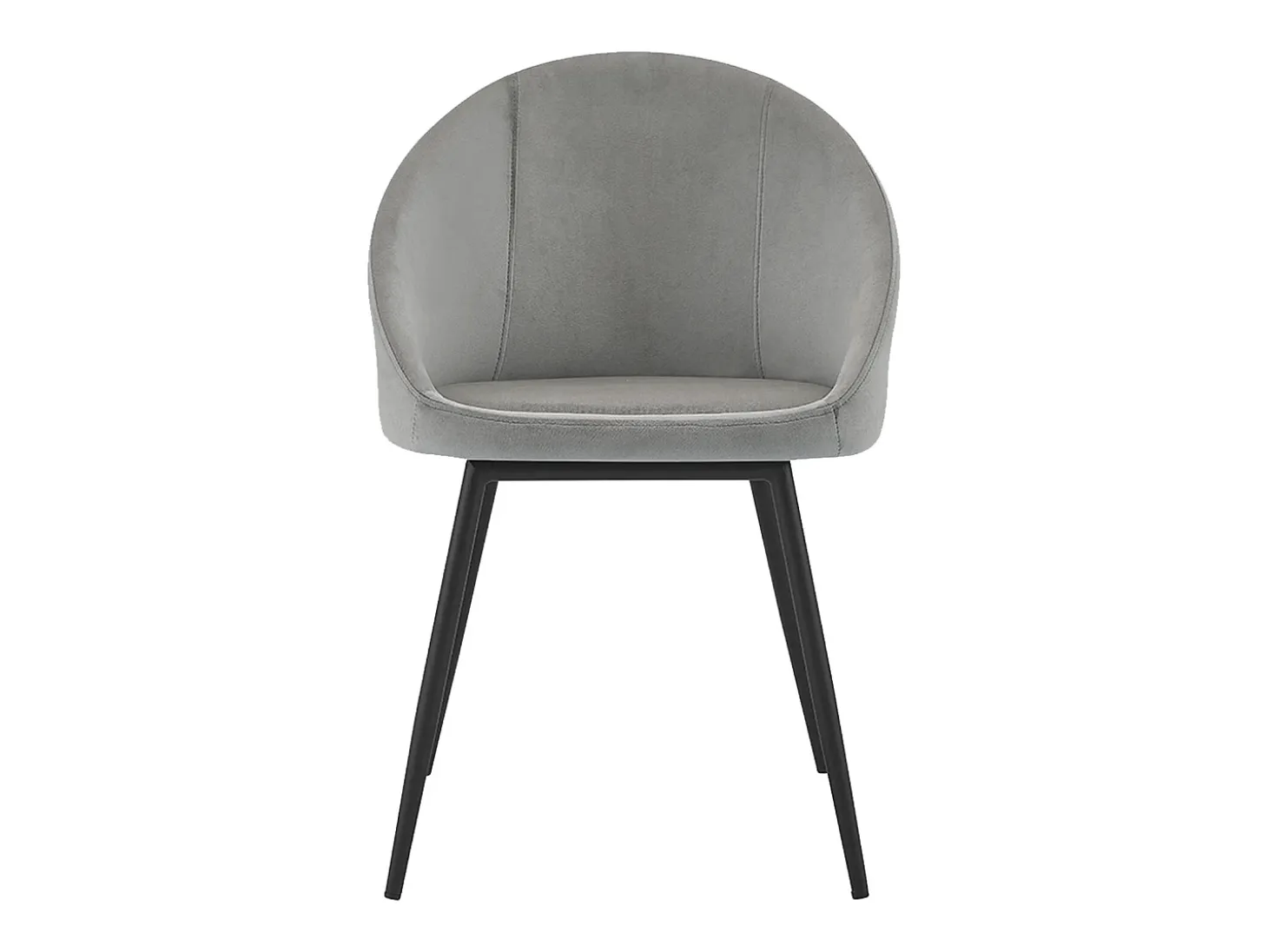 Pack de 2 sillas vintage de terciopelo gris DIANE