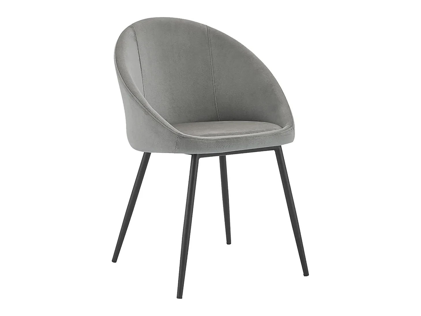Pack de 2 sillas vintage de terciopelo gris DIANE