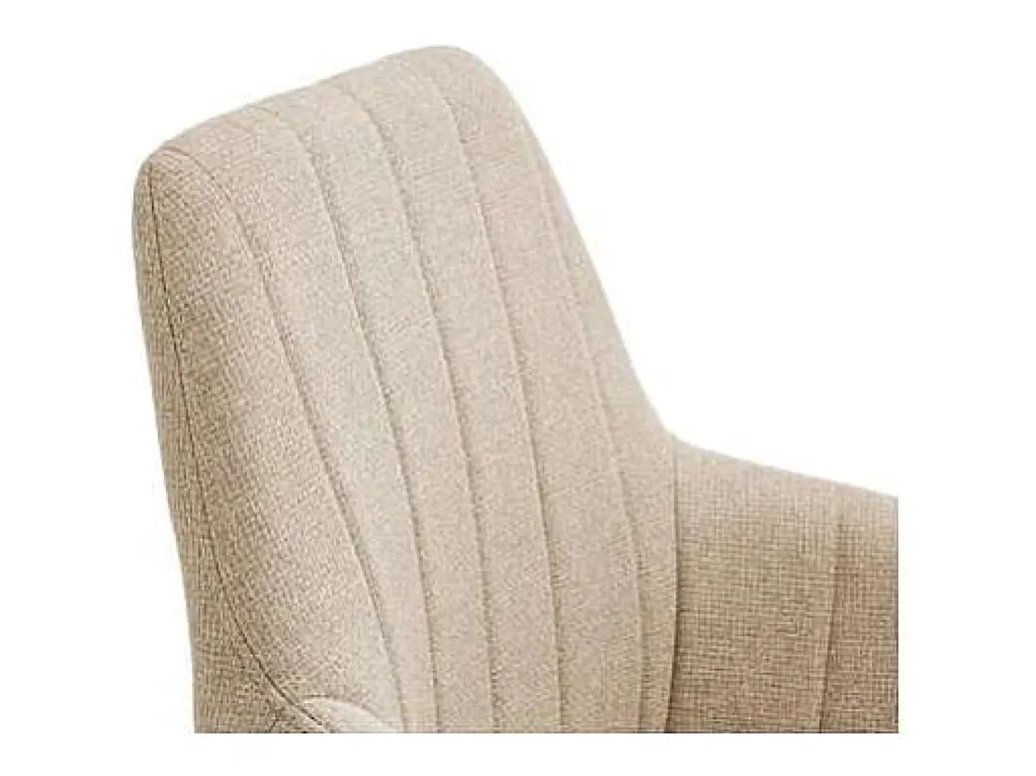 Pack de 2 sillones Gabi tapizadas en textil beige tostado, 85cm(alto) 42cm(ancho) 58cm(fon