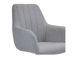 Pack de 2 sillones Gabi tapizadas en textil gris, 85cm(alto) 42cm(ancho) 58cm(fondo)