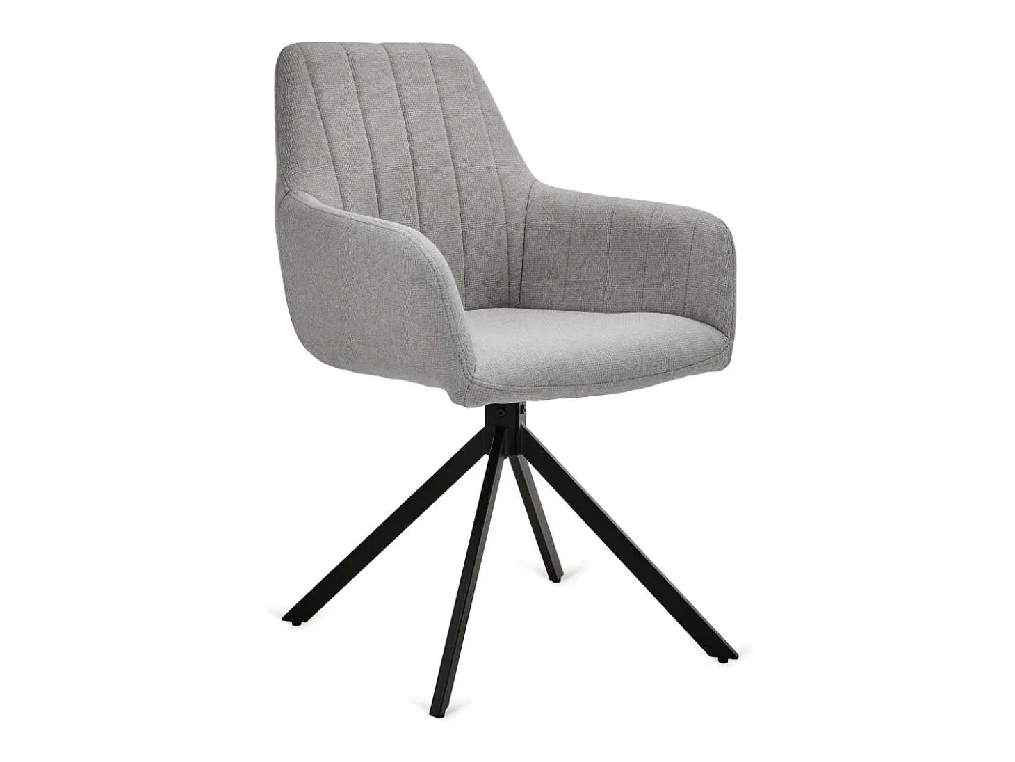 Pack de 2 sillones Gabi tapizadas en textil gris, 85cm(alto) 42cm(ancho) 58cm(fondo)