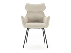 Pack de 2 sillones modelo Dimitri tapizado textil beige, 90cm(alto) 60cm(ancho) 65cm(largo