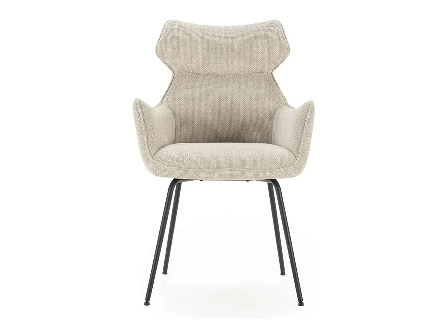 Pack de 2 sillones modelo Dimitri tapizado textil beige, 90cm(alto) 60cm(ancho) 65cm(largo