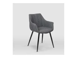 Pack de 2 sillones modelo Renata tapizados en textil gris piedra, 57cm(ancho ) 83.5cm(altu