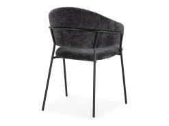 Pack de 2 sillones modelo Lidia tapizado textil gris oscuro, 81.5cm(alto) 54cm(ancho) 57cm