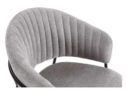 Pack de 2 sillones modelo Lidia tapizado textil gris claro, 81.5cm(alto) 54cm(ancho) 57cm(