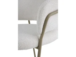 Pack de 4 sillones tapizados en chenilla color crema