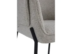 Pack de 4 sillones tapizados en chenilla color beige