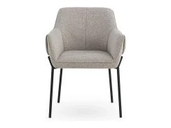 Pack de 4 sillones tapizados en chenilla color beige