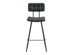 Pack de 2 taburetes de bar FERNAND de polipiel negra - HAPPY GARDEN