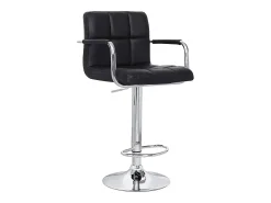 Pack de 2 taburetes de bar negros con reposabrazos MIKE