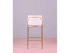 Pack de 2 taburetes de diseño tapizados en terciopelo - Cruiser - Rosa