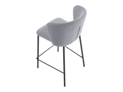 Pack de 2 taburetes Margot con respaldo curvo gris 103x53x50 cm Adec