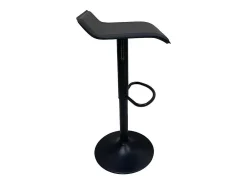 Pack de 2 taburetes regulables modelo Dalí tapizado en polipiel negro, 40cm(ancho ) 64-74