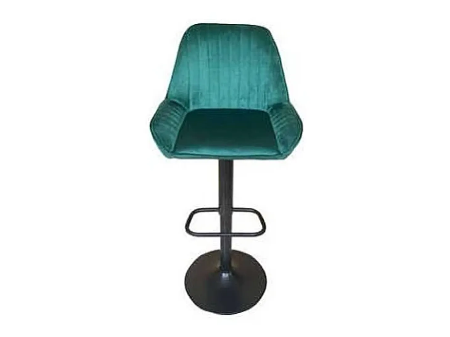 Pack de 2 taburetes regulables modelo Monet tapizado en tela velvet verde, 54cm(ancho ) 88