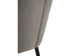 Pack de 2 taburetes tapizados color café patas metálicas negras