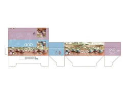 Pack de 6 tazas Vita Morning Quid con platillo cerámica rosa 9 cl