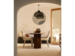 Pack de mesa de comedor de 180x80cm y banco de 140x45cm de madera maciza de abeto Decowood en tono nogal - TOKYO - DECOWOOD