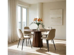 Packs 4 sillas Beige 45 x 86 cm