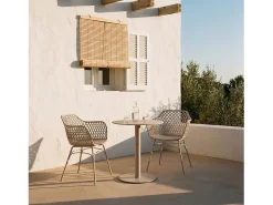 Packs 2 sillas Beige 59 x 72 cm
