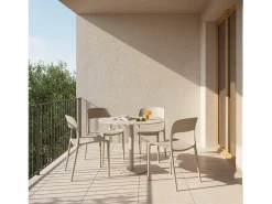 Packs 4 sillas Beige 46 x 83 cm
