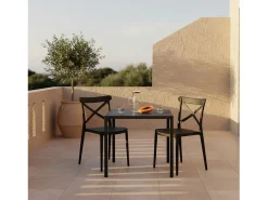 Packs 4 sillas Gris antracita 48 x 81 cm