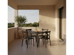 Packs 4 sillas Gris antracita 48 x 81 cm
