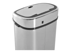 Papelera automática con sensor, acero inoxidable, color plata (40,5x29,5x78 cm)