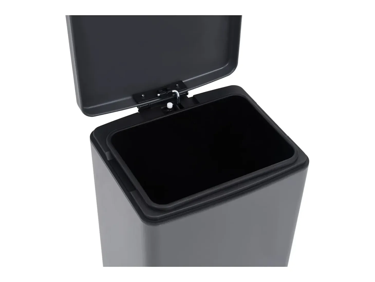 Papelera de pedal antihuellas de acero inoxidable de 30 litros gris 02_0006068